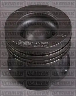 Поршень с кольцами і пальцем (размер отв. 76,50 / +0.50) RENAULT Kangoo, Megane, 1.5 dCi 08-, (4 цл.) (K9K 837/846 Euro5 95-110PS / OM607.951 OM607 DE 15…) YENMAK 31-04185-050 (фото 1)
