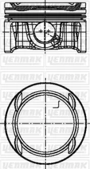 Поршень с кольцами і пальцем (размер отв. 72.50/STD) OPEL Astra J, Corsa, Insignia A, 1.4 09- (A 14 NET TURBO ECOTEC) YENMAK 31-04195-000 (фото 1)