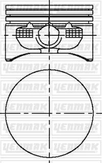 Поршень Opel Astra/Vectra/Combo 1.6i 01- (79.50mm/+0.5) YENMAK 3104215050