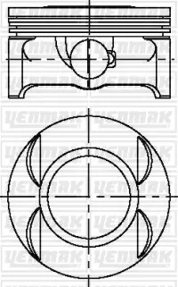 Поршень с кольцами і пальцем (размер отв. 80.5 / STD) (A 18 XER / Z 18 XER) YENMAK 31-04229-000
