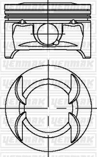 Поршень с кольцами і пальцем (размер отв. 79 / STD) OPEL ASTRA J 1.6 (4цл.) (A16XER) YENMAK 31-04231-000 (фото 1)