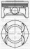 Поршень с кольцами і пальцем (размер отв. 79.5 / +0.5) OPEL ASTRA J 1.6 (4цл.) (A16XER) YENMAK 31-04231-050 (фото 1)