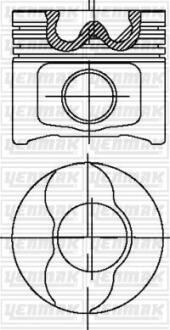 Поршень Fiat Doblo 1.9JTD 01- (82.40mm/+0.40) YENMAK 3104281040