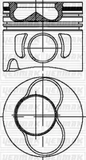 Поршень VW Caddy III 1.9 TDI 04-10 (79.51mm/STD) (1-2 цилиндр) YENMAK 3104319000