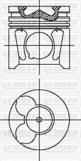 Поршень Ford Focus II/Mondeo IV/Volvo S40 II/S80 II/V50/V70 III 2.0 D 04-15 (85.00mm/STD) YENMAK 3104497000