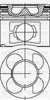 Фото поршень с кольцами і пальцем (размер отв. 84.5 / +0.5) (M57 D30, M47D20R, TD6) (Дизель, 6ц) YENMAK 31-04615-050 Поршень с кольцами і пальцем (размер отв. 84.5 / +0.5) (M57 D30, M47D20R, TD6) (Дизель, 6ц) YENMAK 31-04615-050