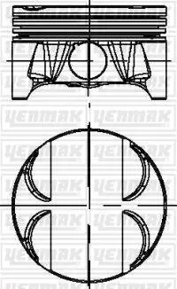 Поршень с кольцами і пальцем (размер отв. 84.00/STD) BMW E81/E87 116i/118i/120i, E90 318i/320i, E83/E84 X1/X3 2,0 (N46 B20 B, N46 B20 OL, N46 B20 UL) YENMAK 31-04618-000 (фото 1)