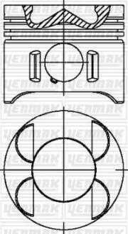 Поршень MB Sprinter OM611-613 (88.50mm/+0.5) (косий шатун)) YENMAK 3104699050