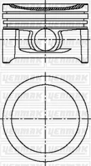 Фото 1 - поршень с кольцами і пальцем (размер отв. 63.50/STD) DM Smart 0.7 98- (M 160 E6AL B03 / B04 / B05) YENMAK 31-04720-000 Поршень с кольцами і пальцем (размер отв. 63.50/STD) DM Smart 0.7 98- (M 160 E6AL B03 / B04 / B05) YENMAK 31-04720-000 (фото 1)