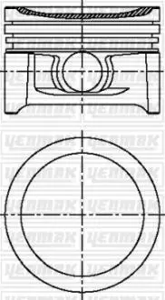 Поршень Smart Cabrio/City-Coupe/Crossblade 0.6 98- M160 (64.00mm/+0.50) YENMAK 3104720050