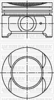 Поршень з кільцями і пальцем (размер отв. 83 / STD) CITROEN Xsantia/Xsara 1.8i, PEUGEOT 306/406 1,8і (XU7 JP 4, LFY) YENMAK 31-04924-000