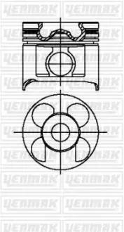 Поршень с кольцами і пальцем (размер отв. 89 / 0.50) NISSAN (YD25 DDTI / TCID22) YENMAK 36-04568-050