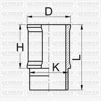 Гильза поршневая Citroen Berlingo/Peugeot Partner 1.4i 96-13 (d=75mm) YENMAK 51-05873-000