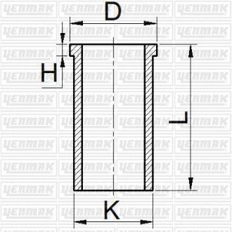 Гильза поршневая VW Caddy I/LT/T3 79-96 (d=79.5mm) YENMAK 5165301000