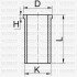 Гильза поршневая VW Caddy II/T4 1.9/2.4D (d=79.51mm) YENMAK 5165303000 (фото 1)