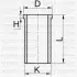 Гильза поршневая VW LT 28-46/T4/T5 2.5TDI 03-09 (d=81mm) YENMAK 51-65785-000 (фото 1)