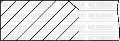 Кольца поршневые Renault Trafic/Megane/Kangoo 1.9dCi (80.50mm/+0.5) (2.5-2-3) = 8938435000 YENMAK 9109165000