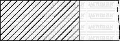 Кольца поршневые Fiat Doblo/ Opel Combo 1.3 JTD 04- (69.60mm/STD) (2-1.5-2) YENMAK 9109282000