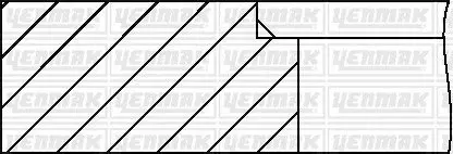 Кільця поршневі VW LT/T4/T5 2.5TDI (81.50mm/+0.5) (2.5-2-3) = 8950095000 YENMAK 9109318000
