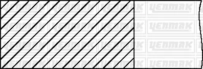 Комплект поршневих кілець (на 1 поршень) (78,31/STD) (1,75/2,0/3,0) VW, AUDI, SKODA 2,5TDI 97- YENMAK 91-09331-000