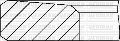 Кольца поршневые Ford Transit 2.5D/TD (93.67mm/STD) (2.5-2-4) YENMAK 9109420000