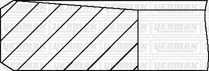Кільця поршневі Ford Connect 1.8TDCI 02- (82.50mm/STD) (2.5-2-3) YENMAK 9109964000