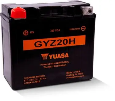 МОТО 12V 21,1Ah High Performance MF VRLA Battery (сухозаряжений) YUASA GYZ20H