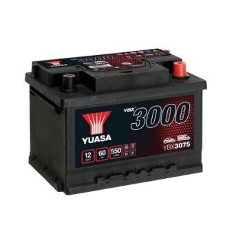 Аккумулятор 12V 60Ah 550A -/+ (243x175x175) SMF Battery YUASA YBX3075