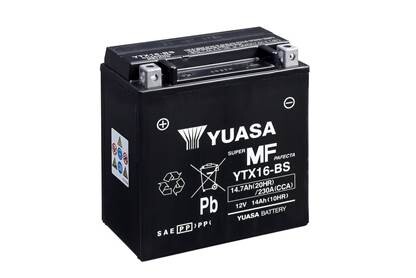 МОТО 12V 14,7Ah 230A (150x87x161) MF VRLA Battery YUASA YTX16-BS