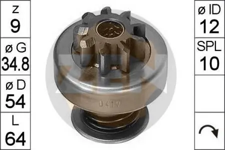Бендикс стартера ZEN ZN0417