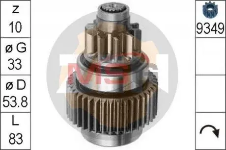 Бендикс стартера ZEN ZN0816