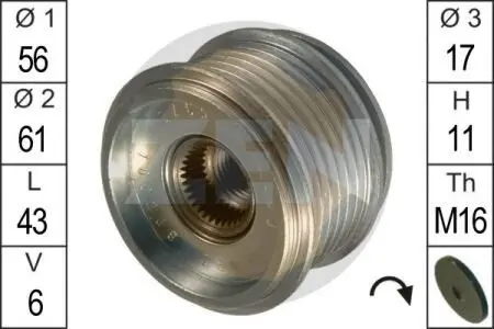 Шкив генератора ZEN ZN5378