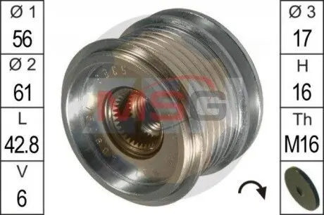 Шкив генератора ZEN ZN5383