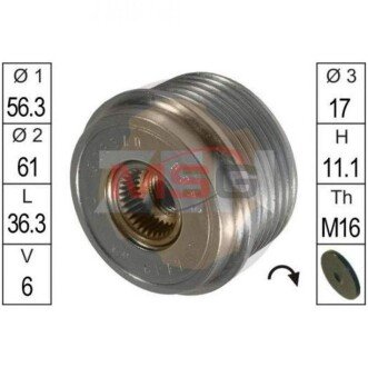 Шкив генератора ZEN ZN5409