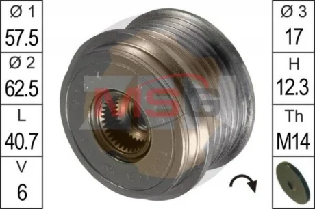 Шкив демпферный генератора ZEN ZN5428