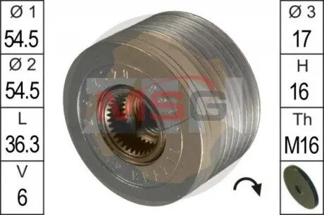 Шкив генератора ZEN ZN5433
