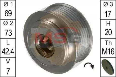 Шкив демпферный генератора ZEN ZN5459