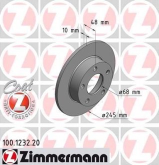 Тормозной диск ZIMMERMANN 100123220