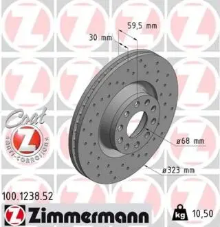Гальмівний диск ZIMMERMANN 100123852