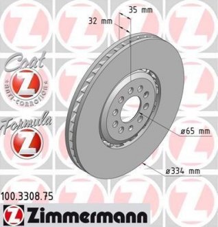 Тормозной диск ZIMMERMANN 100330875