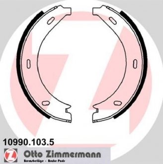 Тормозные колодки ручного тормоза ZIMMERMANN 109901035