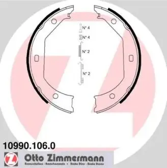 Гальмівні колодки ручного гальма ZIMMERMANN 109901060