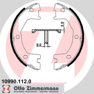 Тормозные колодки ручного тормоза ZIMMERMANN 109901120