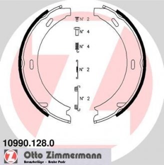 Гальмівні колодки барабанні (з аксесуарами) ZIMMERMANN 109901280