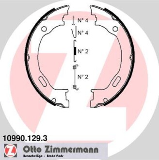 Гальмівні колодки ручного гальма ZIMMERMANN 109901293