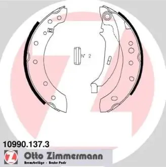 Гальмівні колодки ручного гальма ZIMMERMANN 109901373