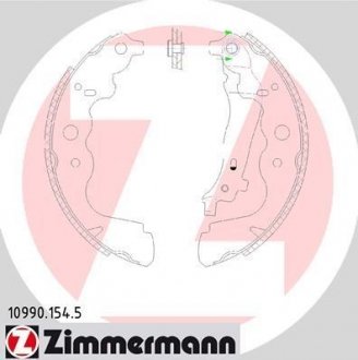 Комплект барабанного гальма ZIMMERMANN 109901545 (фото 1)