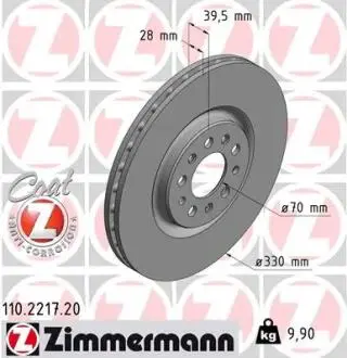Тормозной диск ZIMMERMANN 110221720
