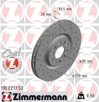 Тормозной диск ZIMMERMANN 110221752