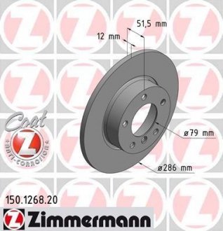 Тормозной диск ZIMMERMANN 150126820 (фото 1)